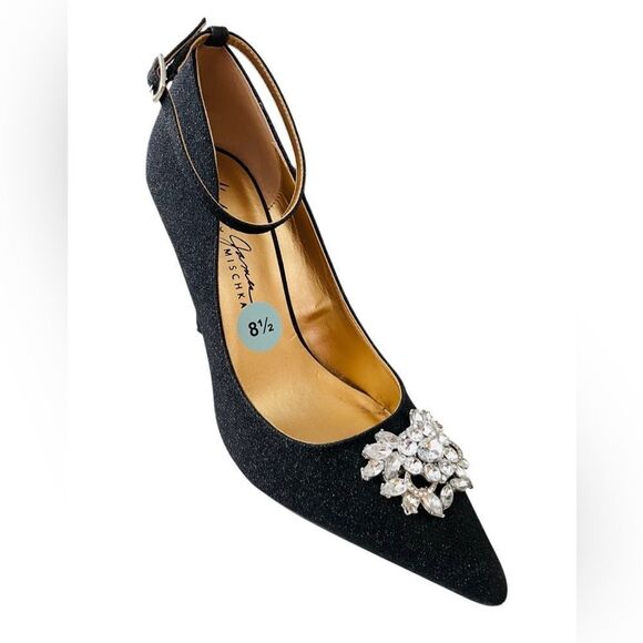 MARK JAMES by BADGLEY MISCHKA Glitter Rhinestone High Heel Pumps
Black sz 8.5. - Picture 3 of 9